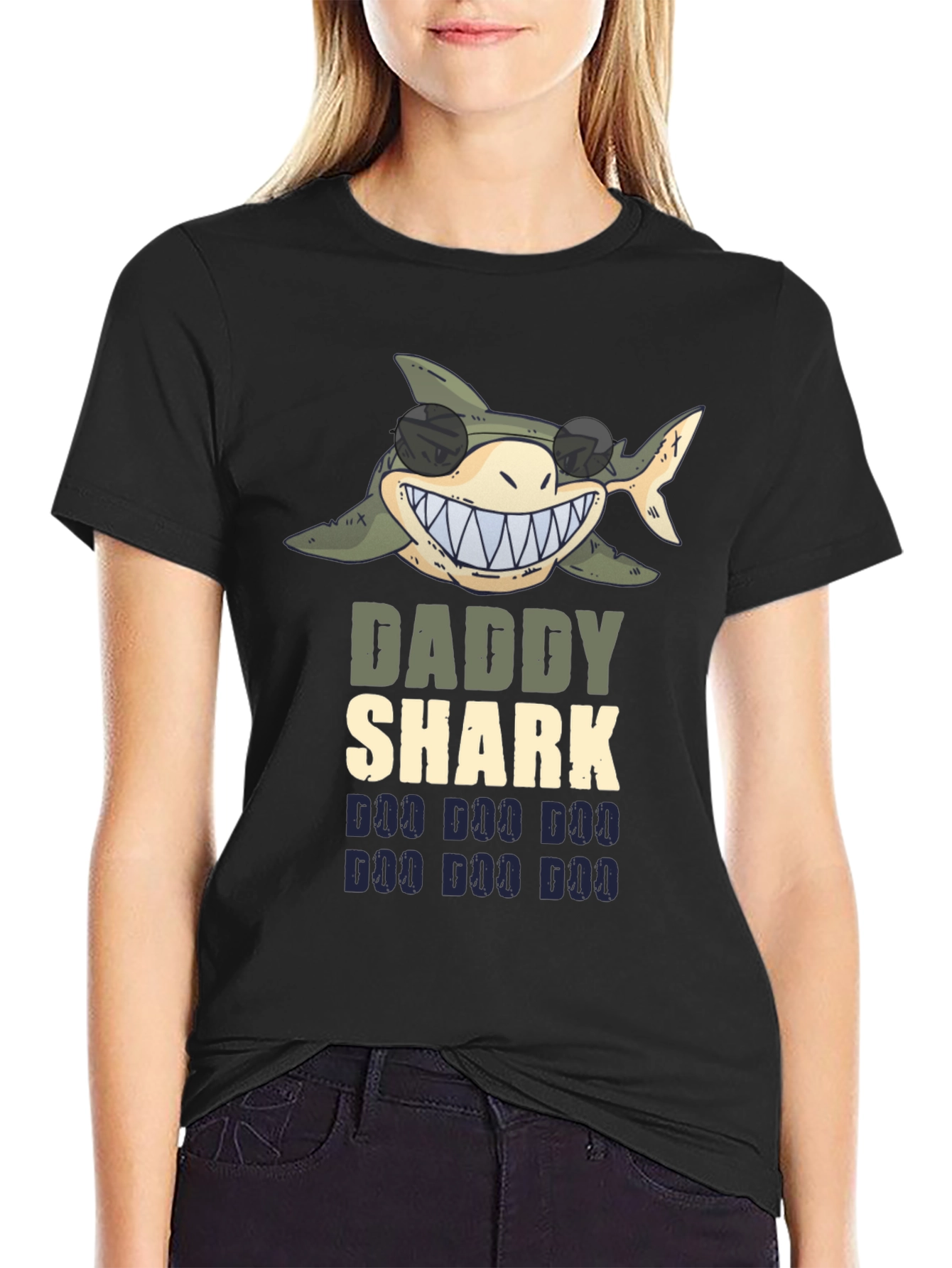Daddy Shark Graphic Tee - Fun Dad Shirt