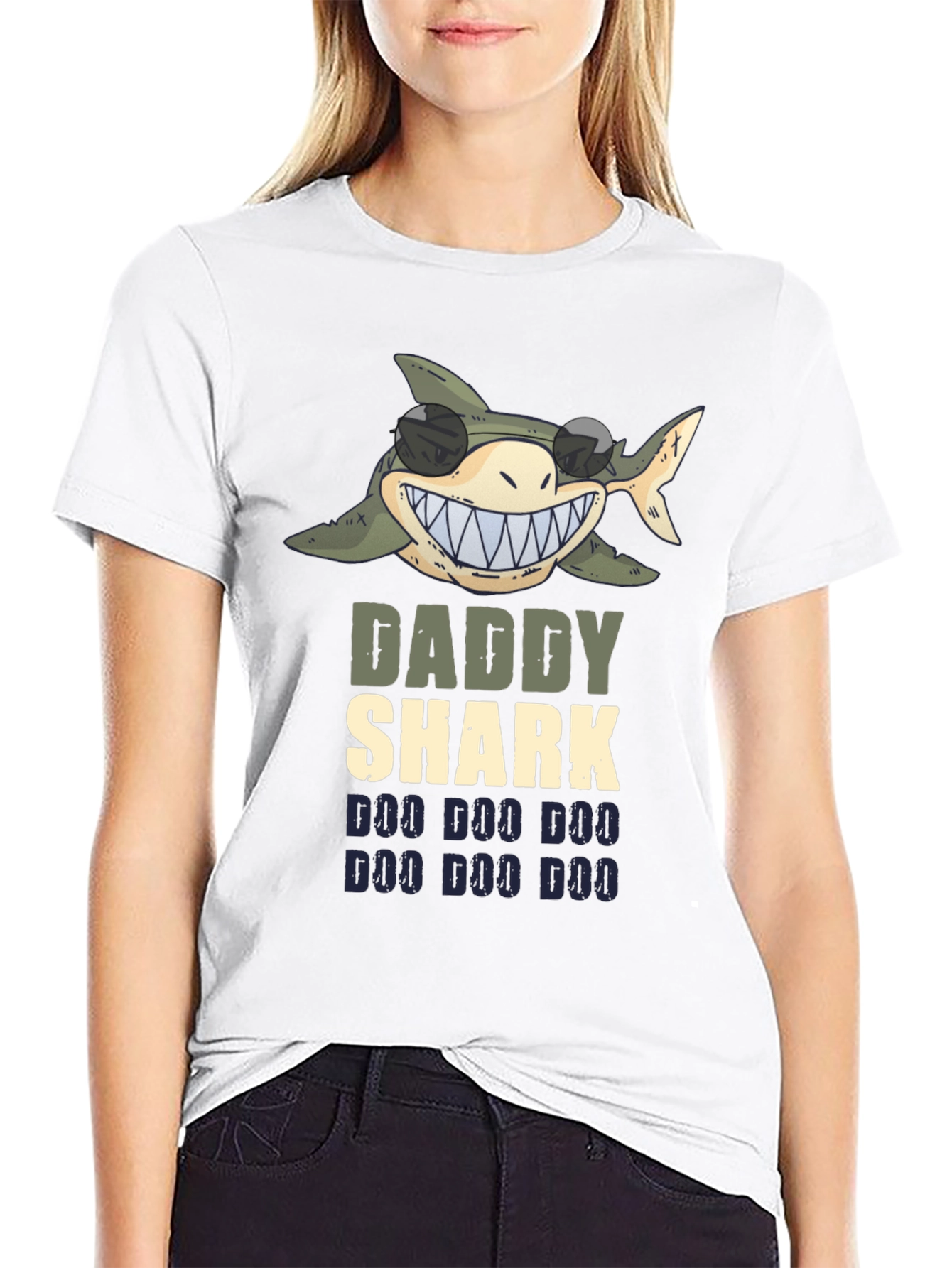 Daddy Shark Graphic Tee - Fun Dad Shirt