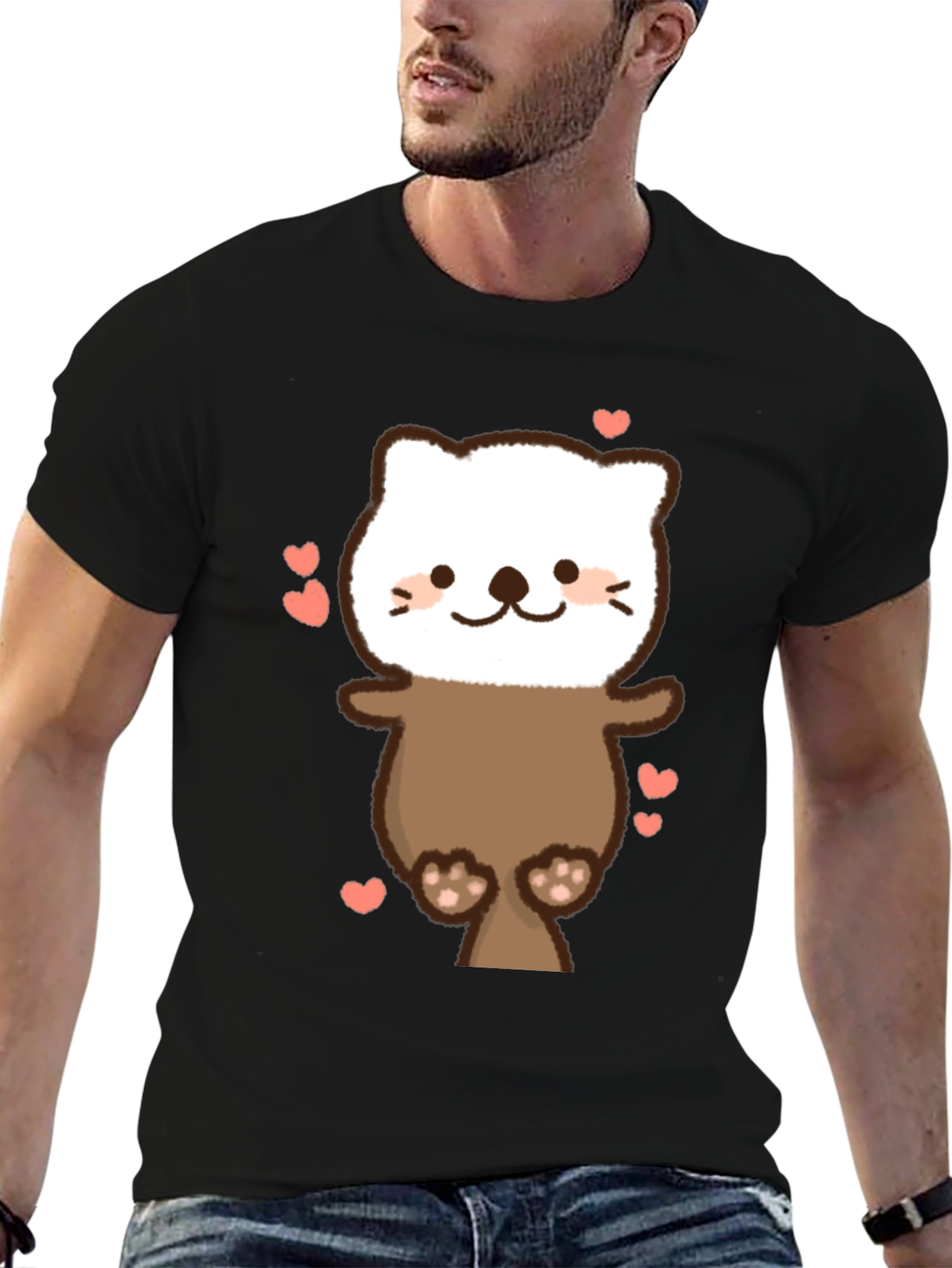 Cute Otter T-Shirt - Heart Design