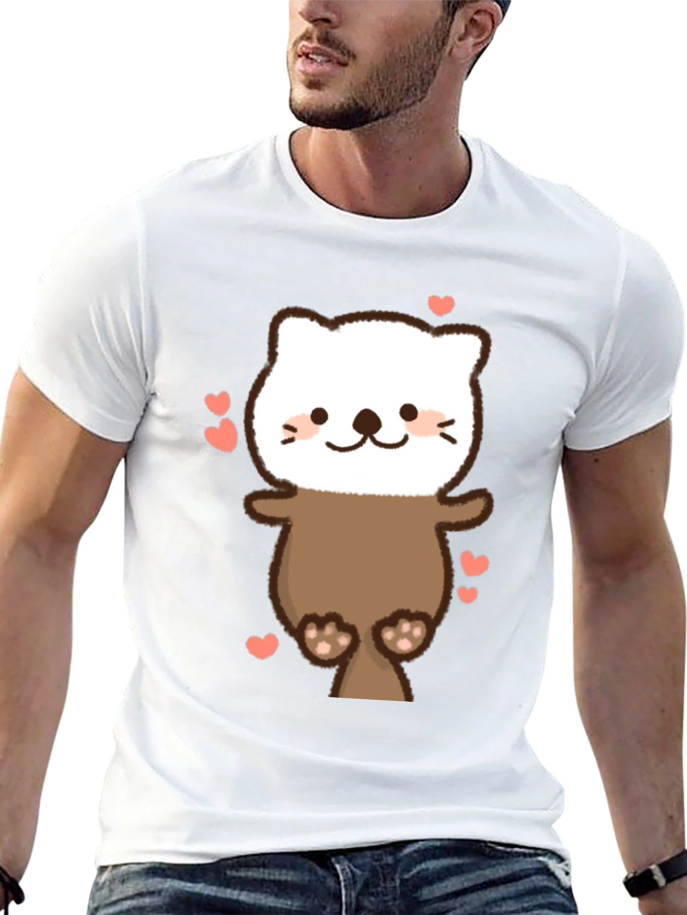Cute Otter T-Shirt - Heart Design