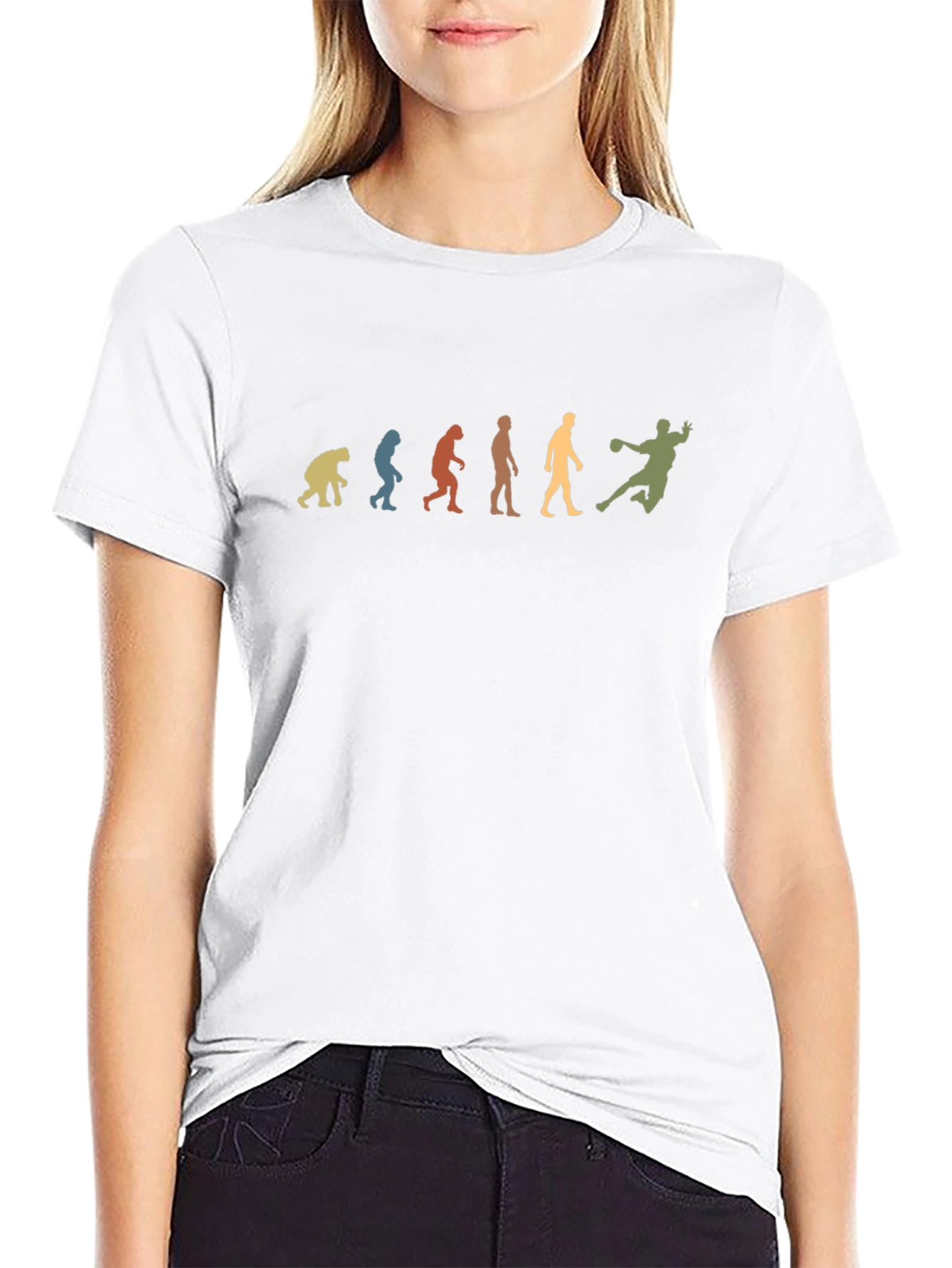 Evolution of Handball T-Shirt - Black Cotton Tee
