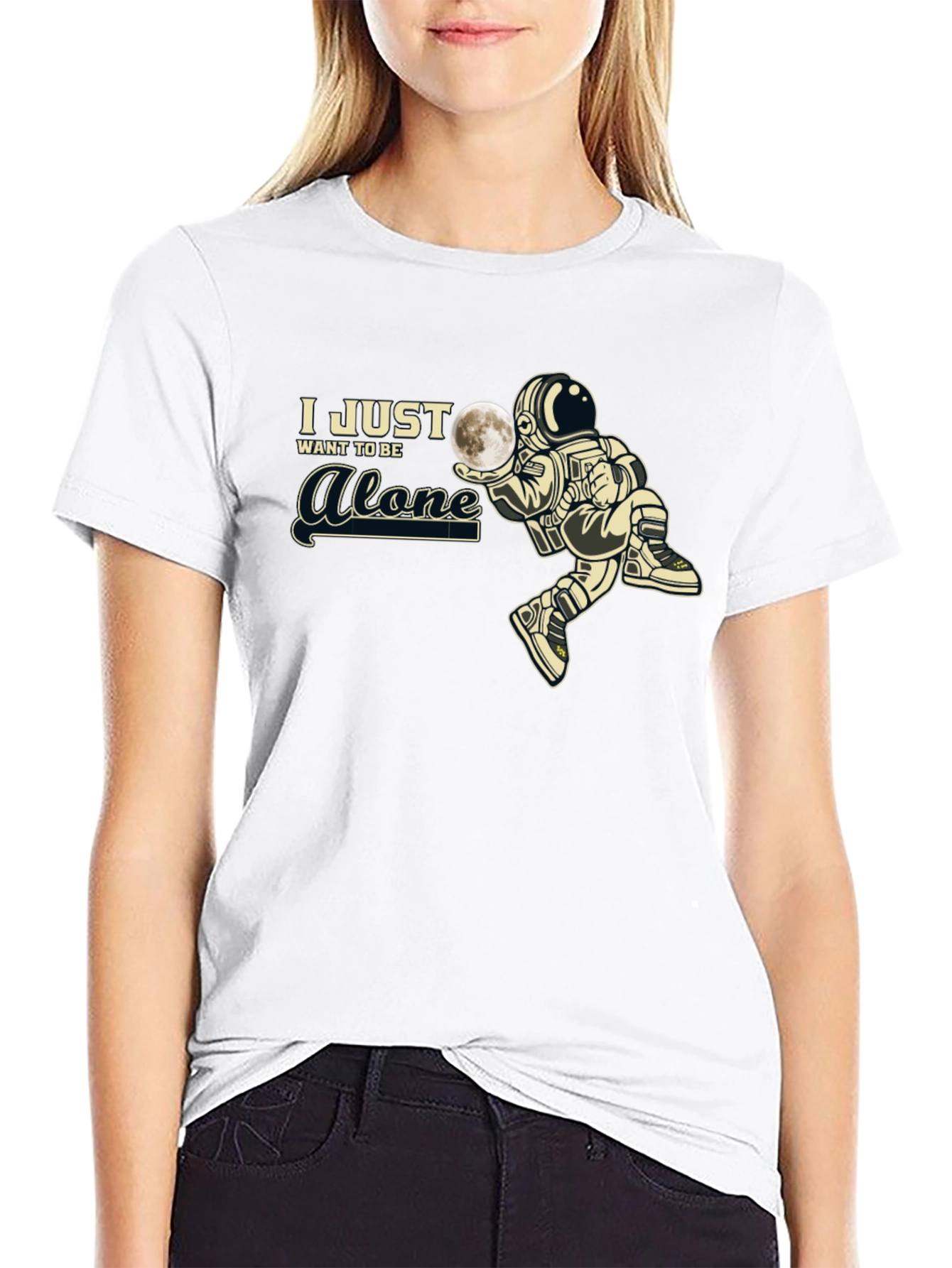 Alone Astronaut Graphic T-Shirt
