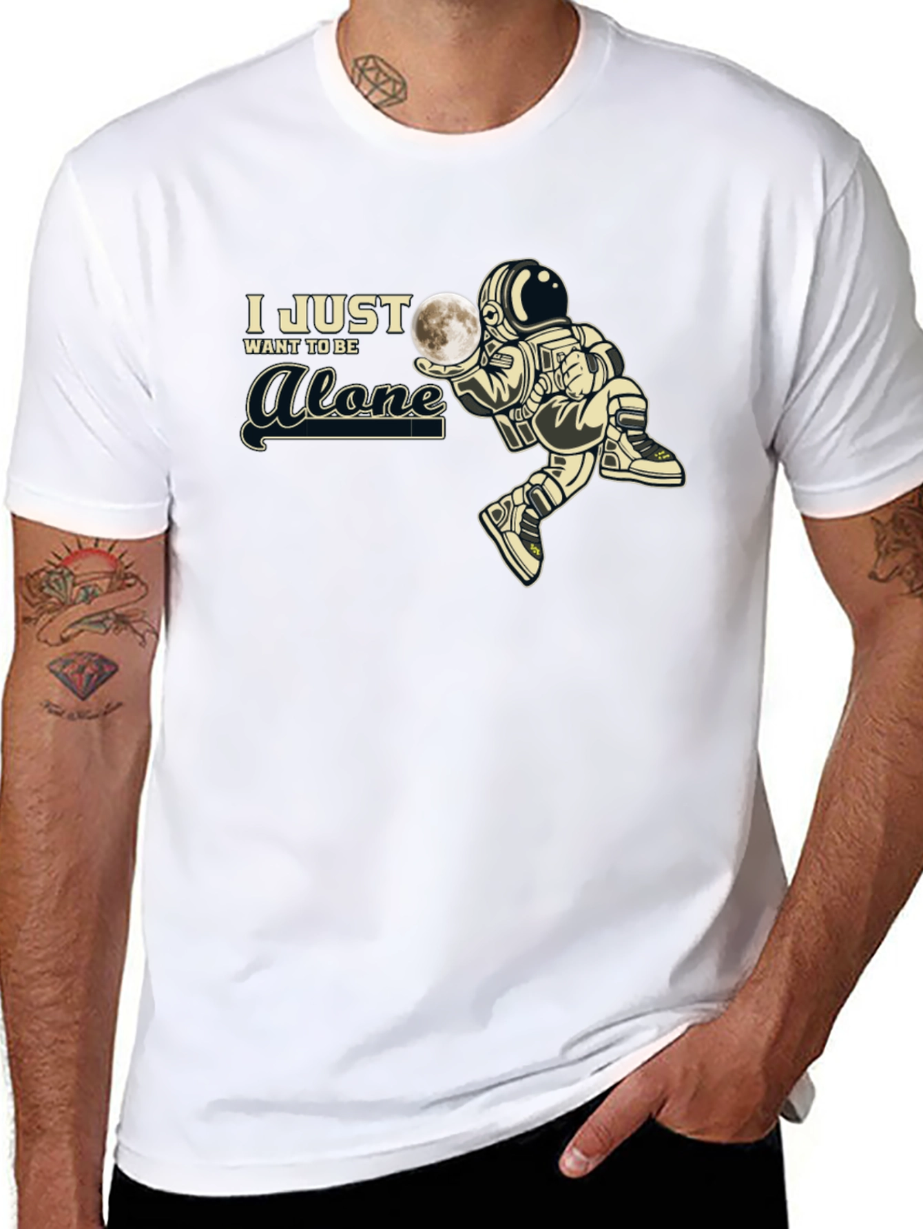 Alone Astronaut Graphic T-Shirt