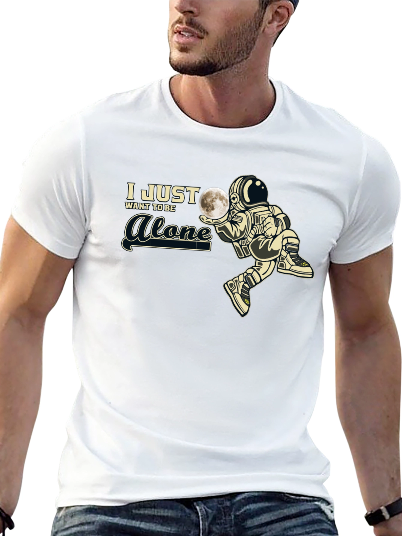 Alone Astronaut Graphic T-Shirt