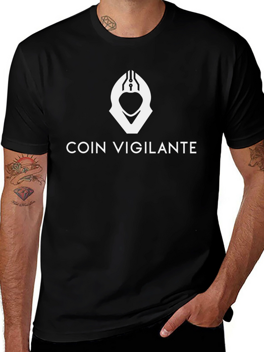 Coin Vigilante Black T-Shirt - Crypto Enthusiast Apparel