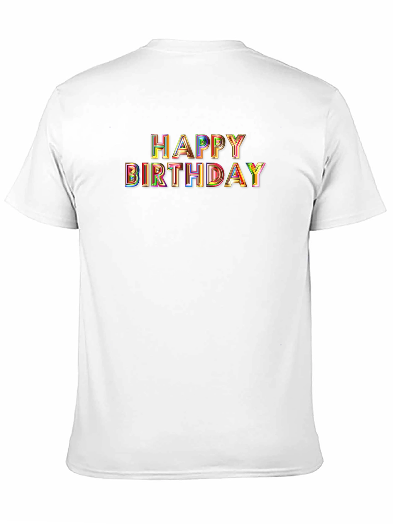 Happy Birthday T-Shirt - Black Crew Neck Tee