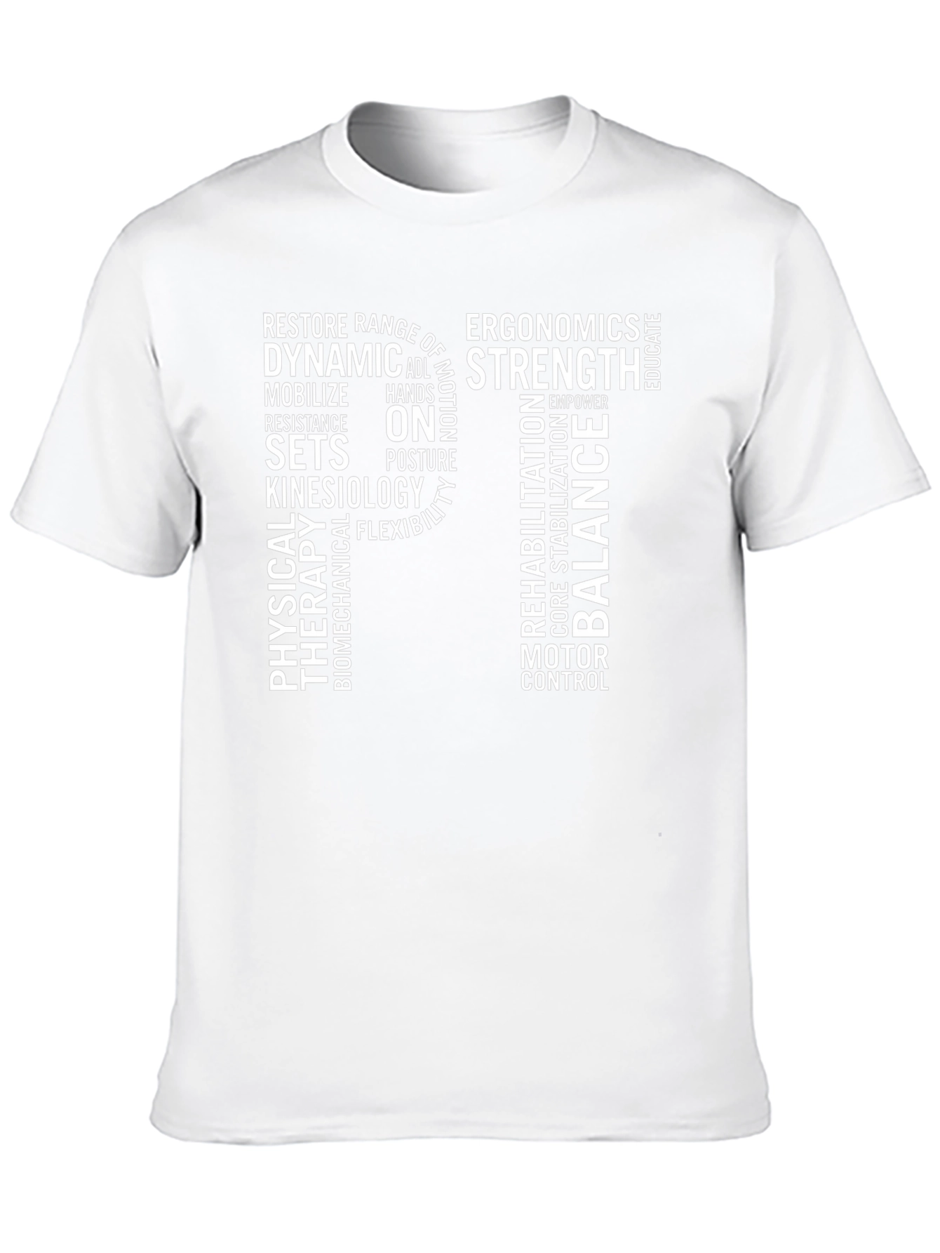 PT Physical Therapy Word Art T-Shirt