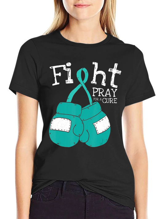 Fight Pray Cure Boxing Gloves T-Shirt