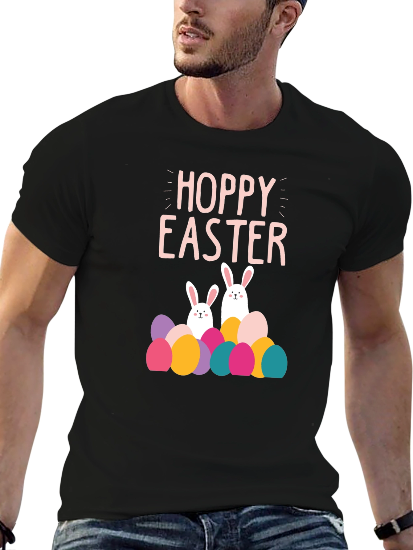 Hoppy Easter T-Shirt - Cute Bunny & Egg Design