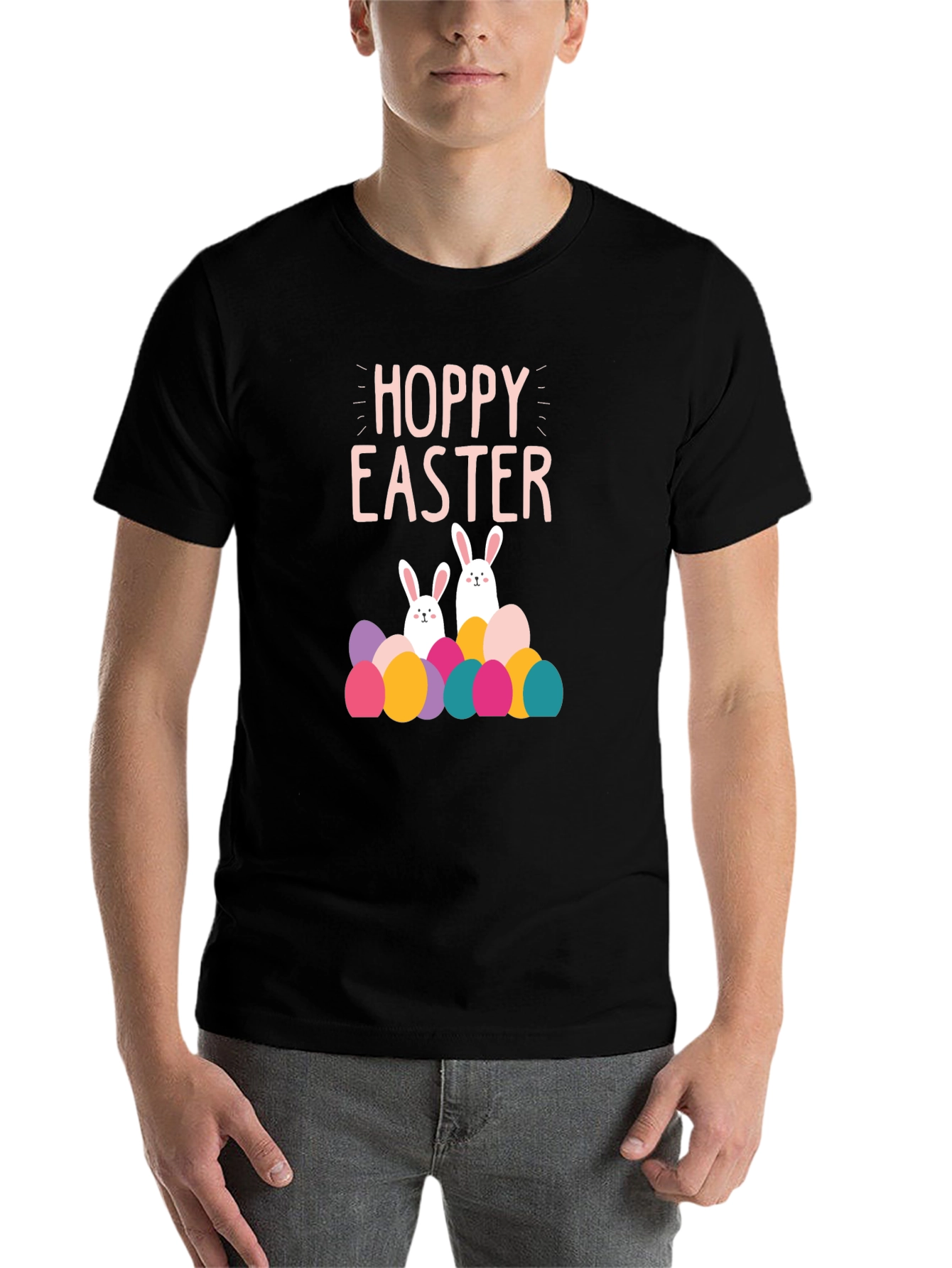 Hoppy Easter T-Shirt - Cute Bunny & Egg Design