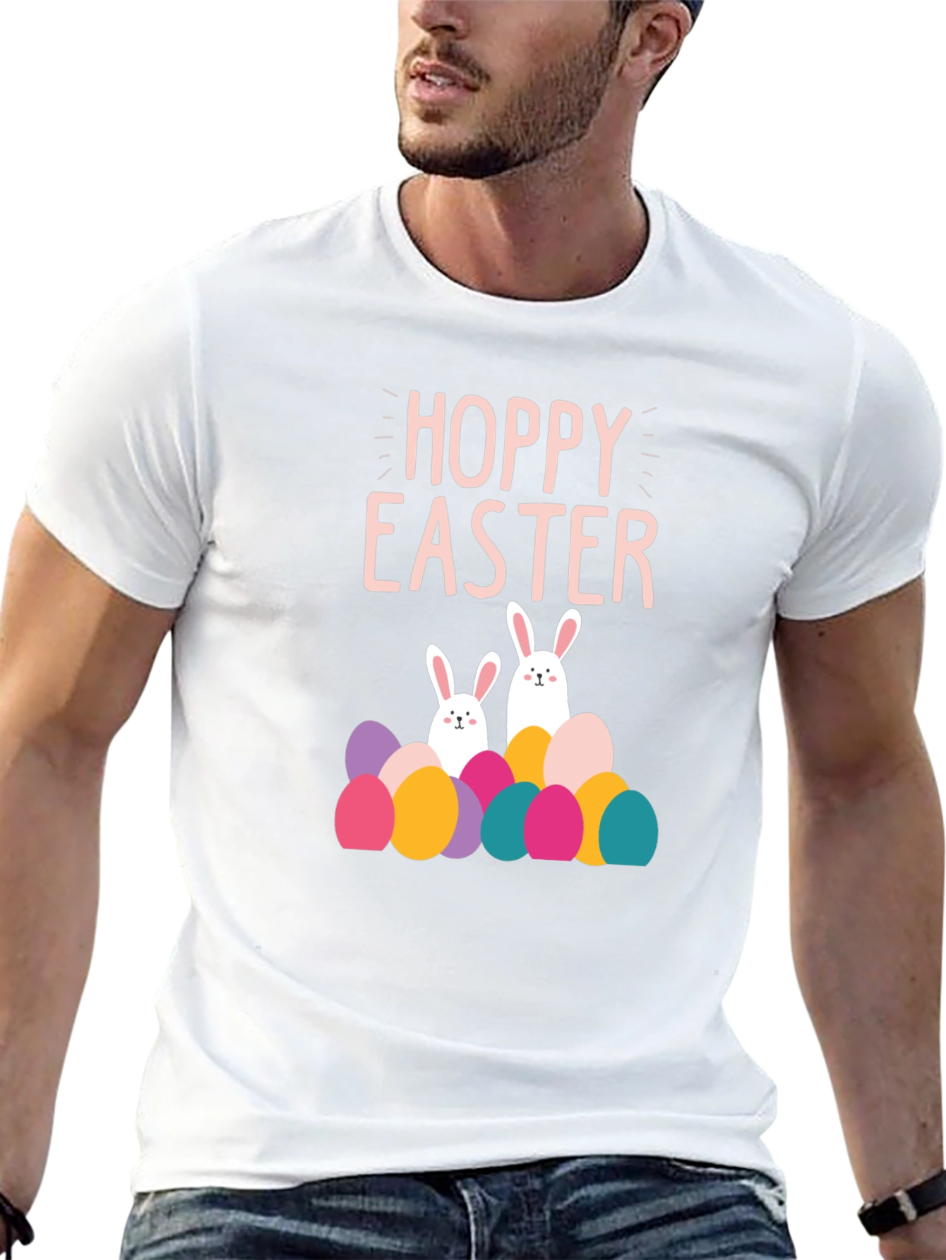 Hoppy Easter T-Shirt - Cute Bunny & Egg Design
