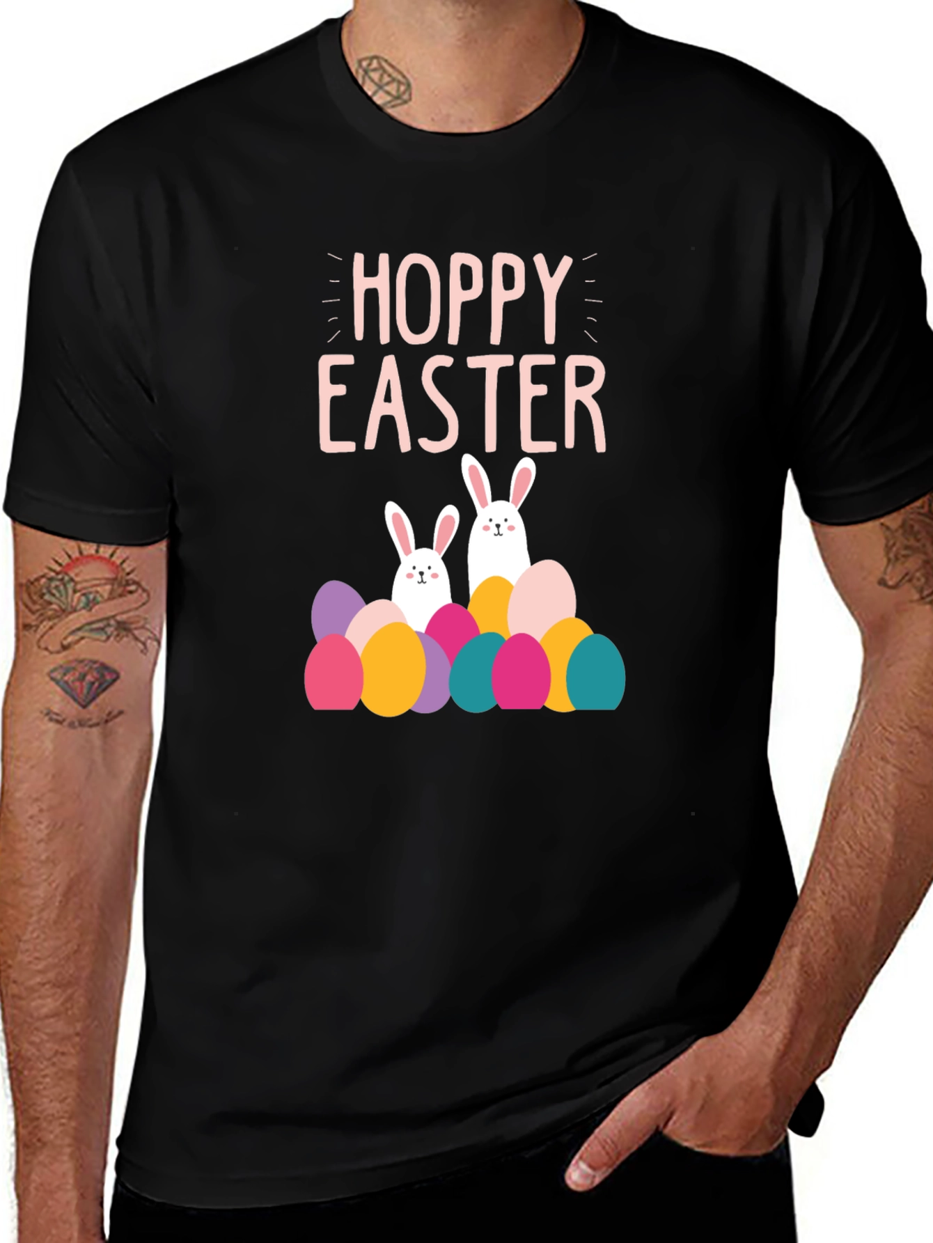 Hoppy Easter T-Shirt - Cute Bunny & Egg Design