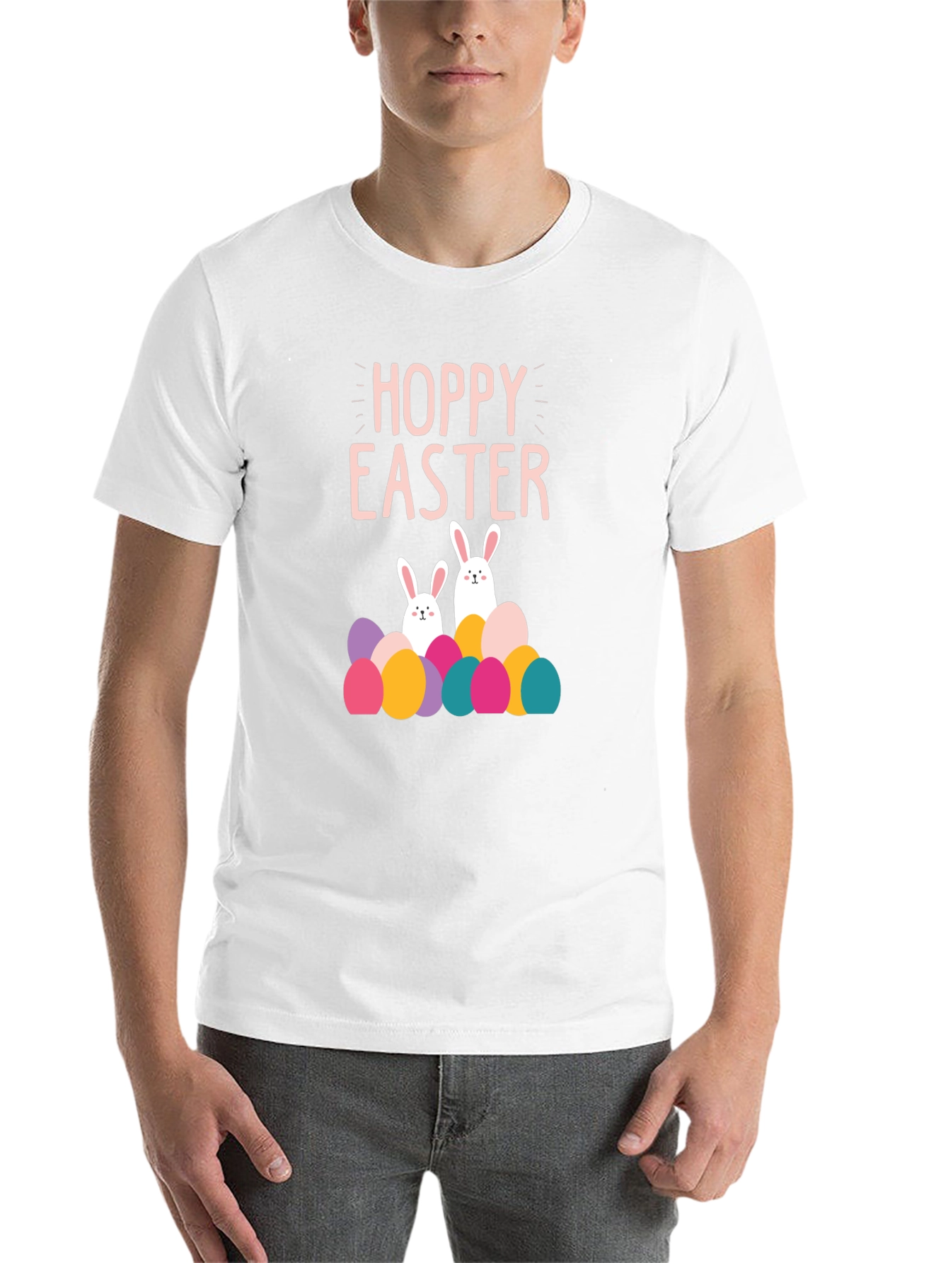 Hoppy Easter T-Shirt - Cute Bunny & Egg Design