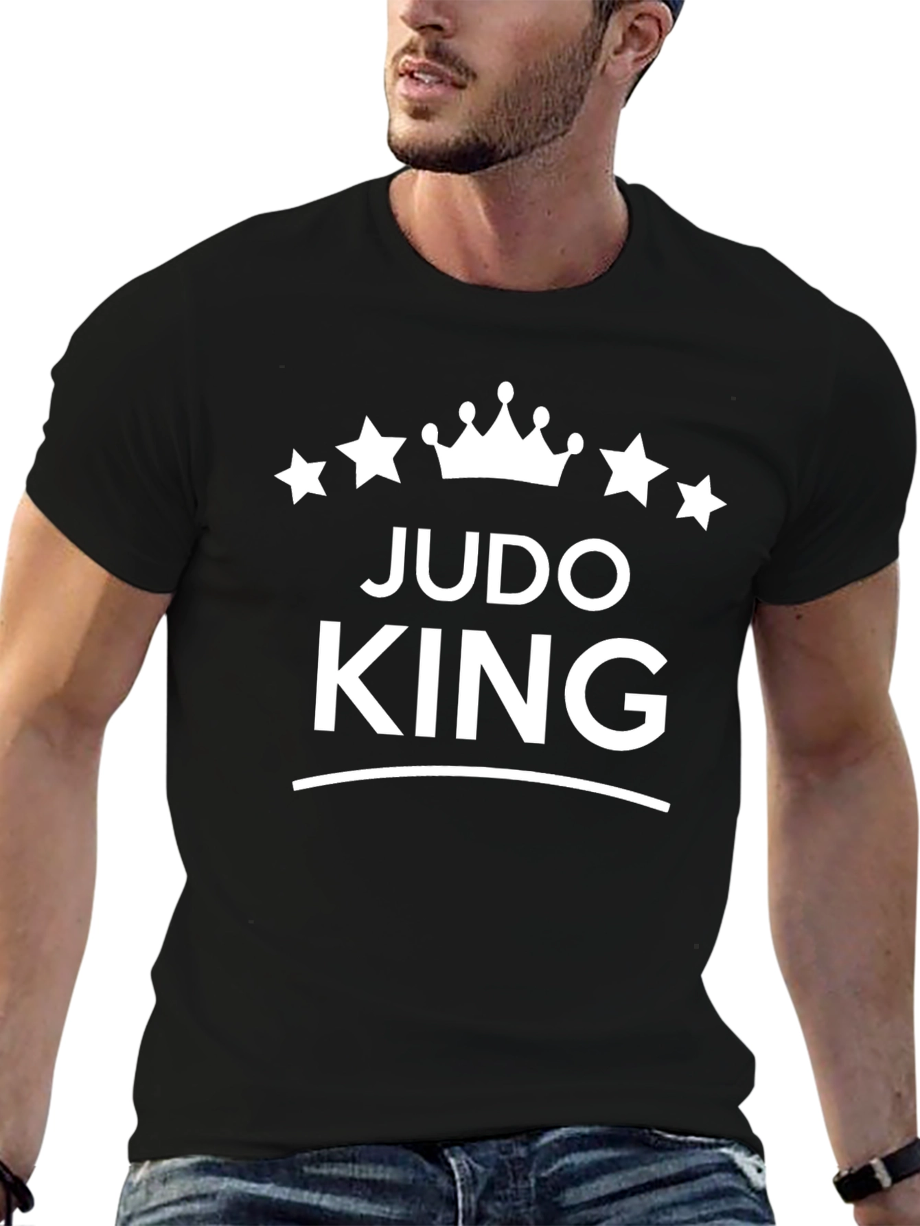 Judo King Mens Black Graphic T-Shirt
