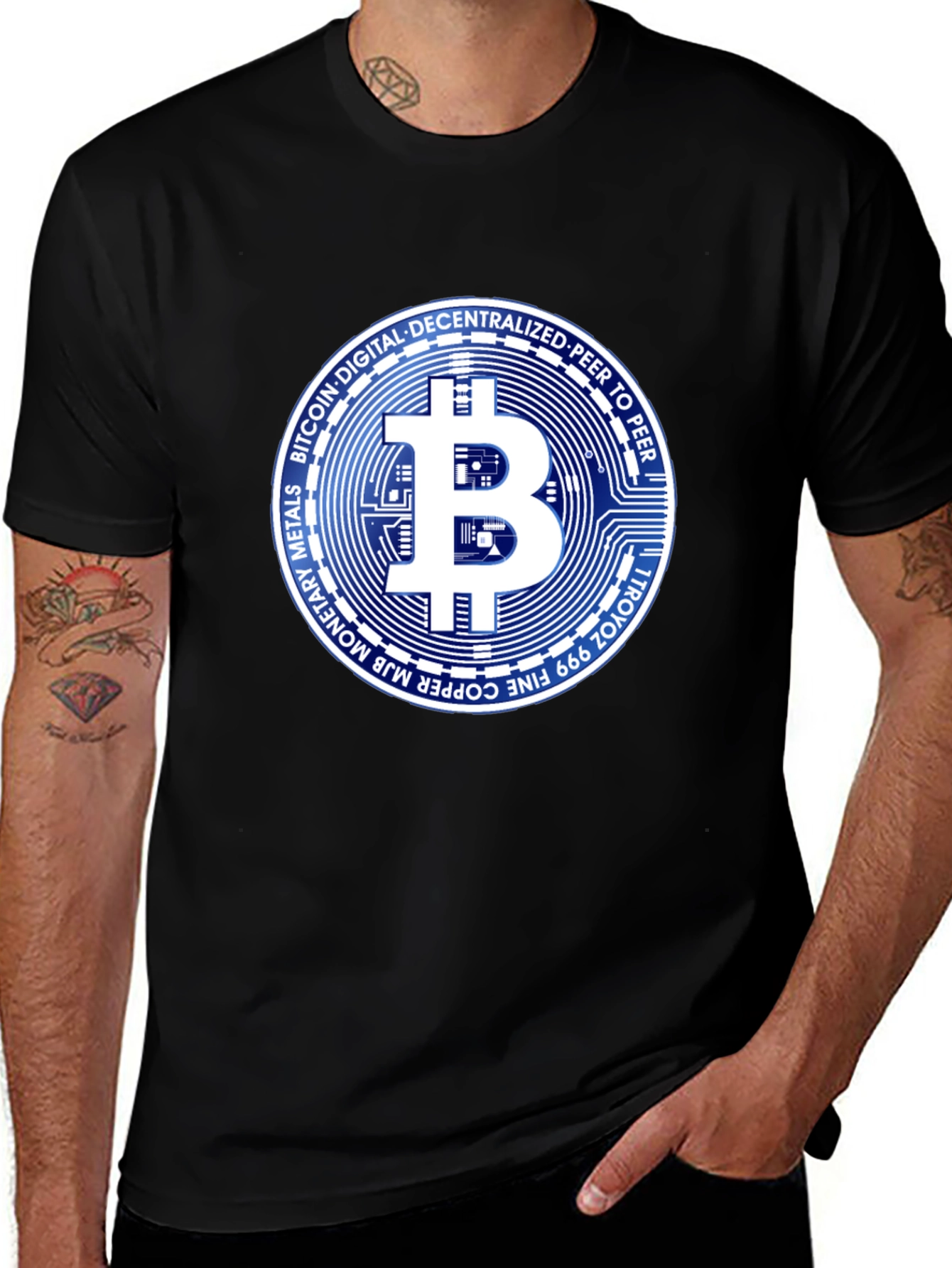 Bitcoin Crypto Black T-Shirt