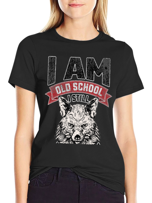 I Am Old School Wolf Graphic Tee