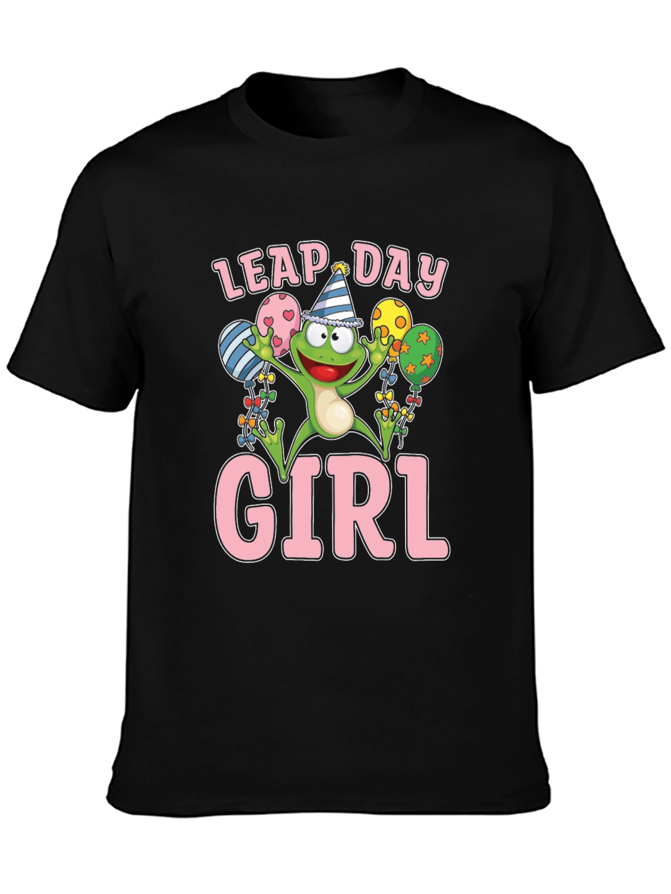 Leap Day Girl Frog T-Shirt Fun Birthday Tee