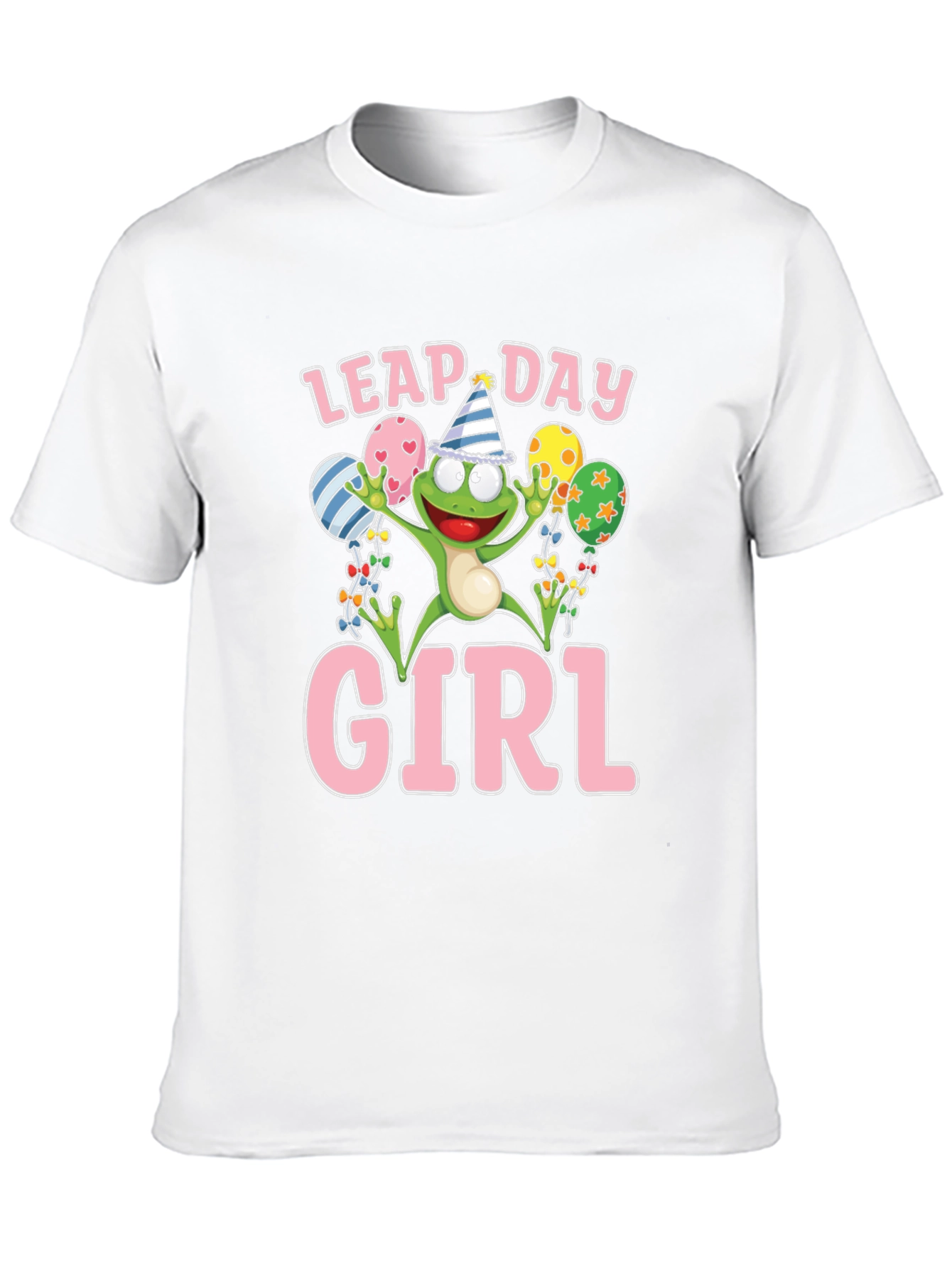Leap Day Girl Frog T-Shirt Fun Birthday Tee