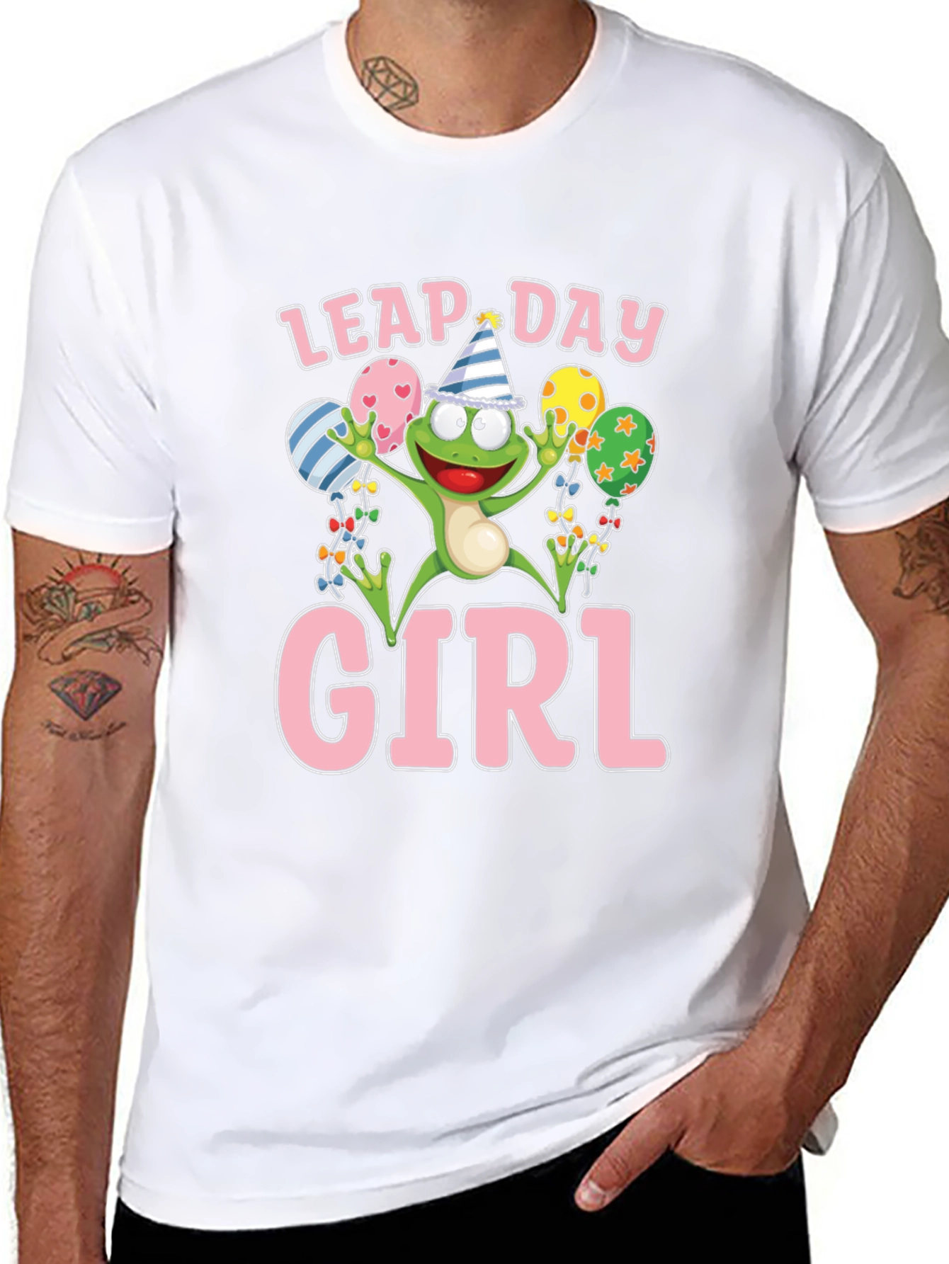 Leap Day Girl Frog T-Shirt Fun Birthday Tee