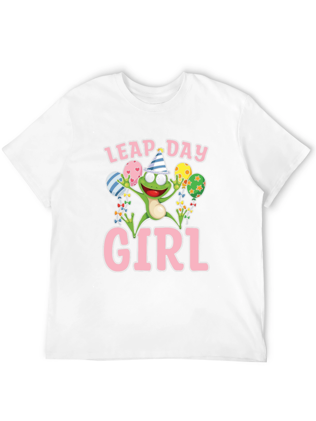 Leap Day Girl Frog T-Shirt Fun Birthday Tee