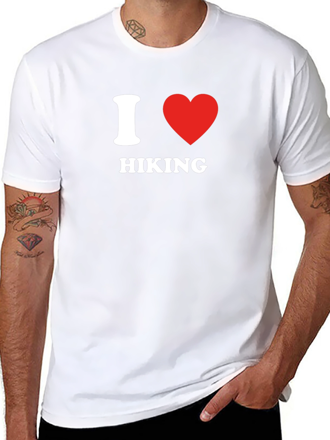 I Heart Hiking Graphic Tee - Black