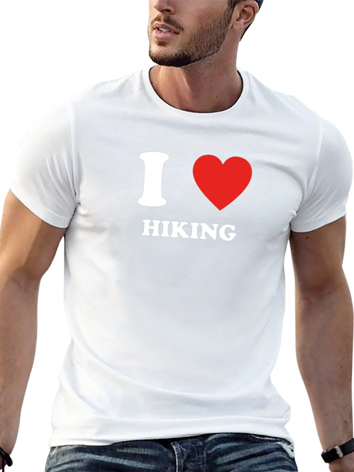 I Heart Hiking Graphic Tee - Black