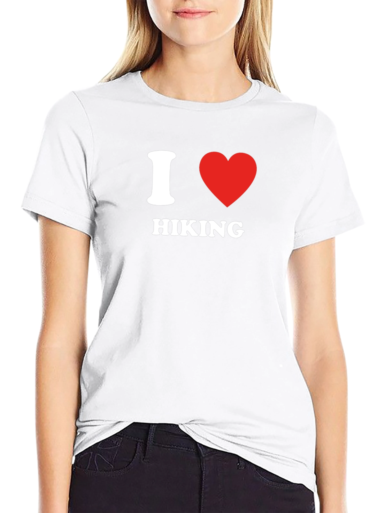 I Heart Hiking Graphic Tee - Black