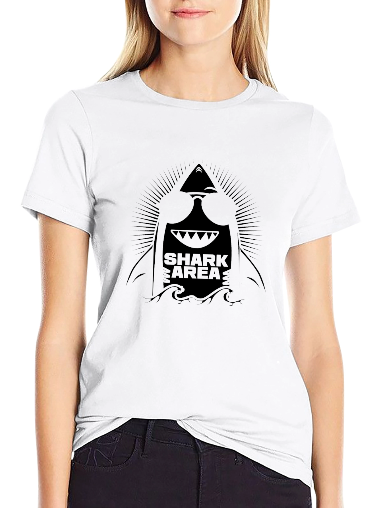 Shark Area Black T-Shirt