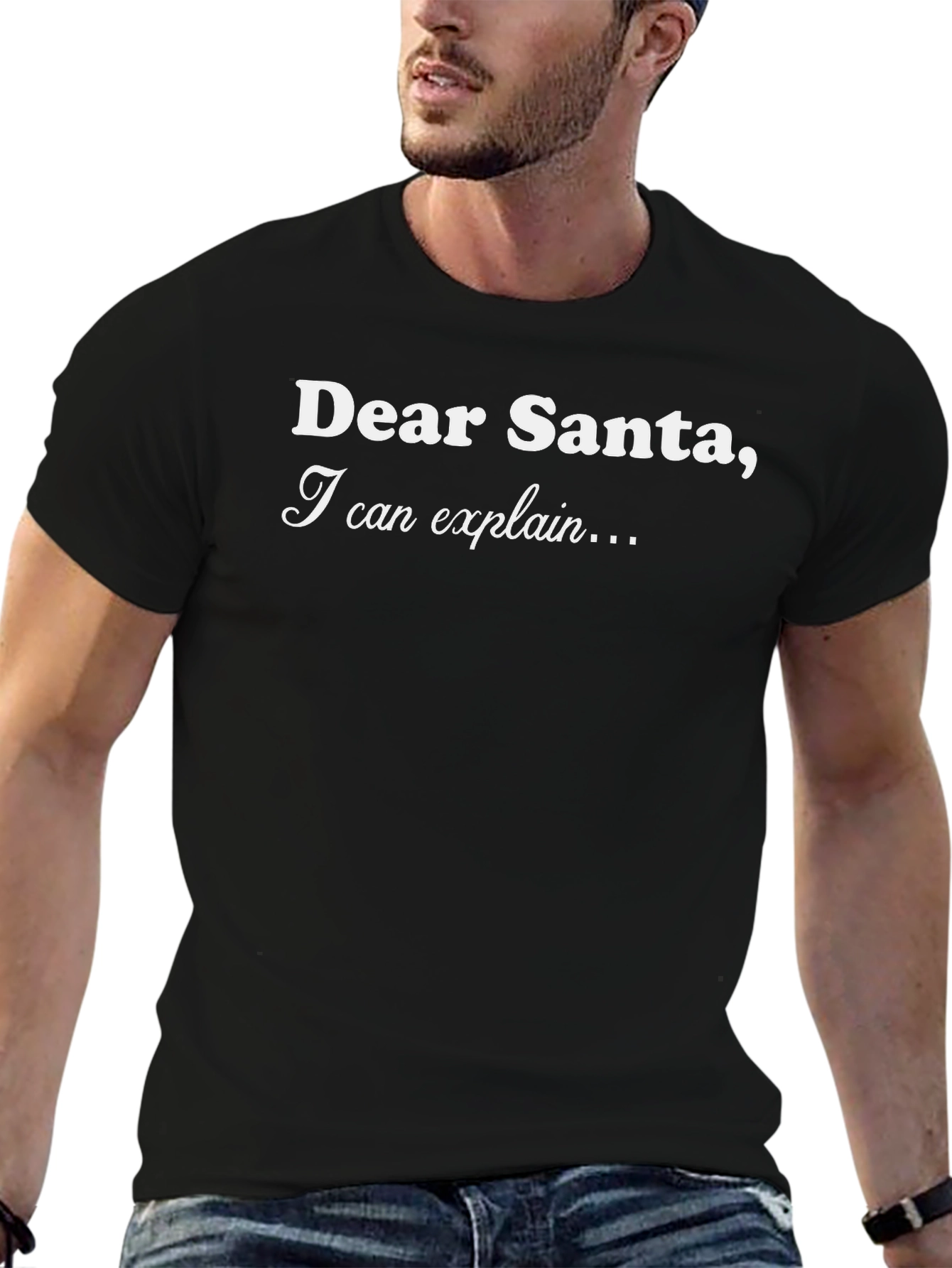 Dear Santa I Can Explain T-Shirt Funny Christmas Tee