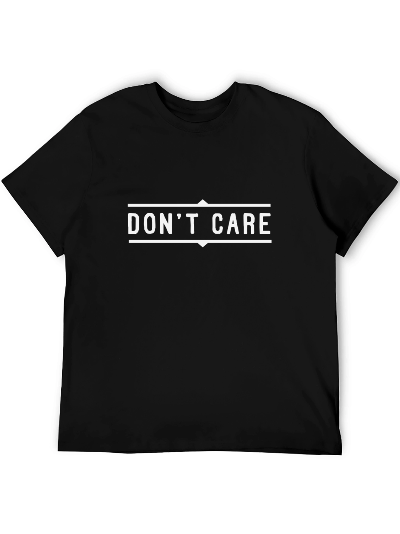 Dont Care T-Shirt - Black Casual Tee