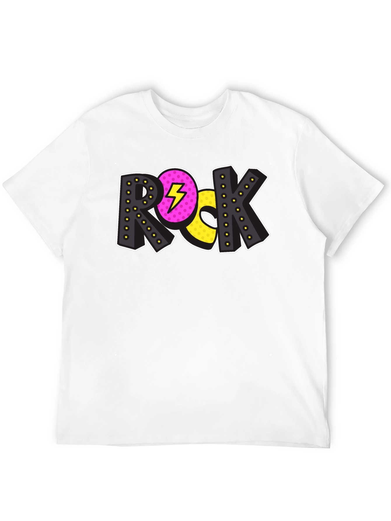 Rock Music Graphic Print Mens Black T-Shirt