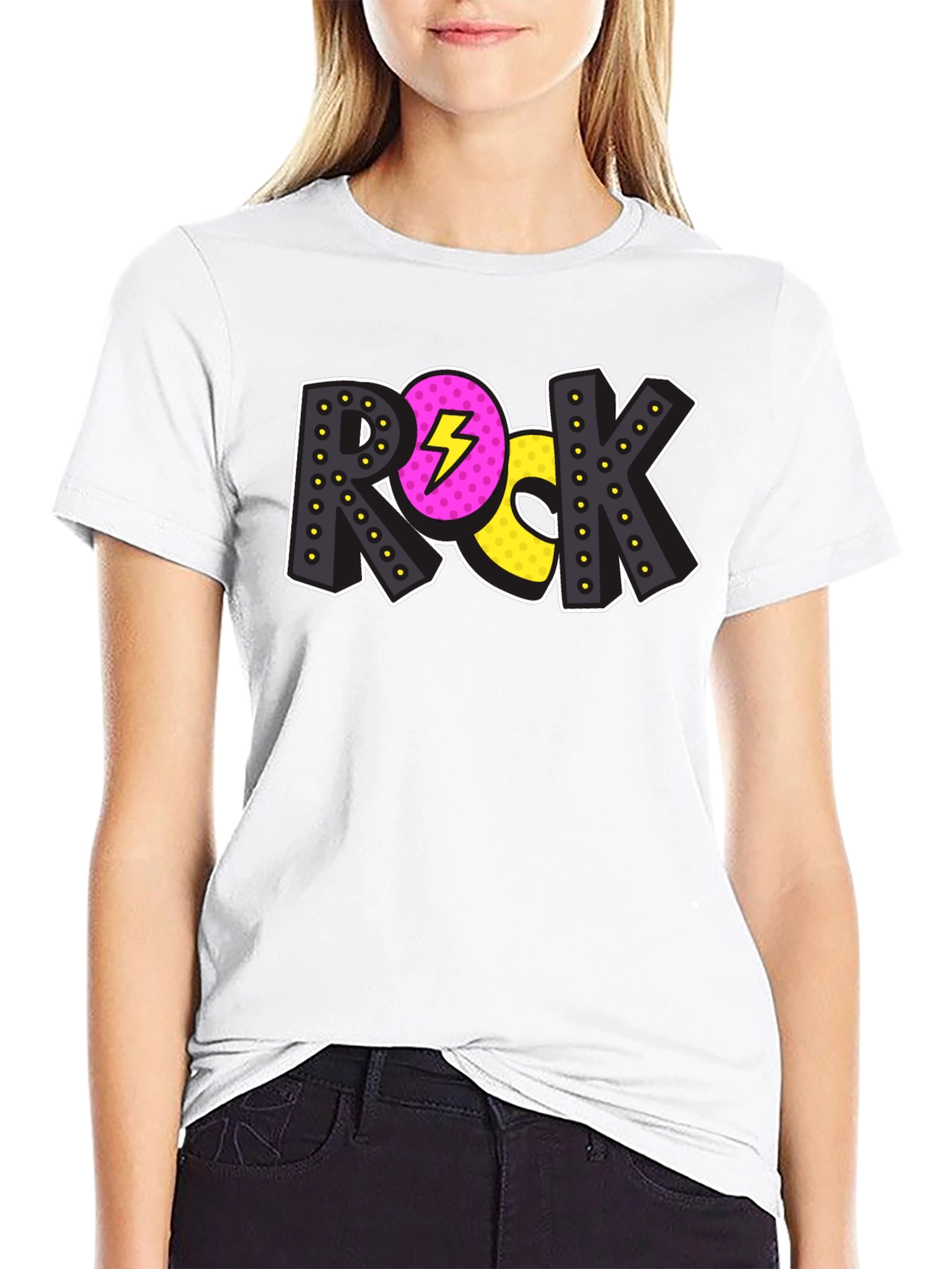 Rock Music Graphic Print Mens Black T-Shirt