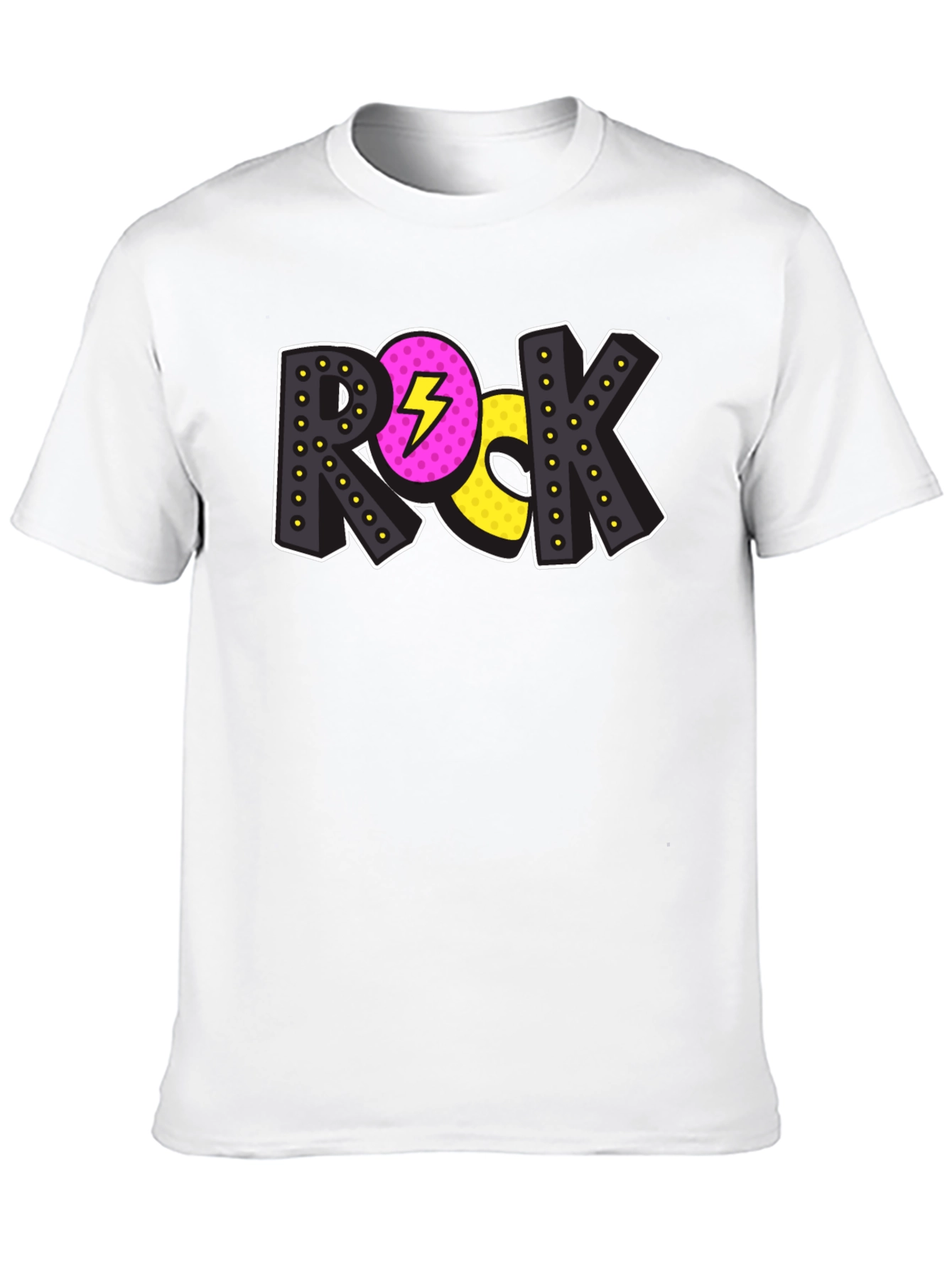 Rock Music Graphic Print Mens Black T-Shirt