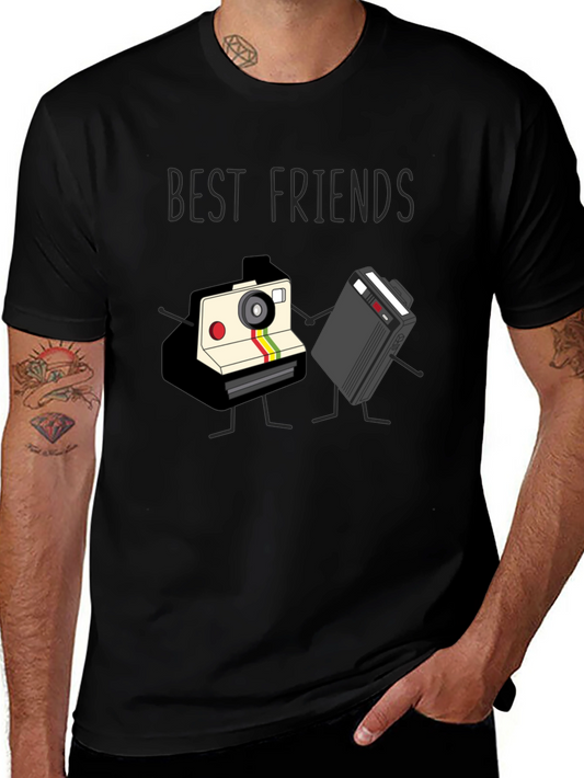 Best Friends Camera and Cassette Tape T-Shirt