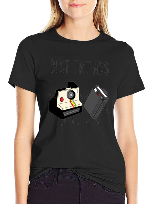 Best Friends Camera and Cassette Tape T-Shirt