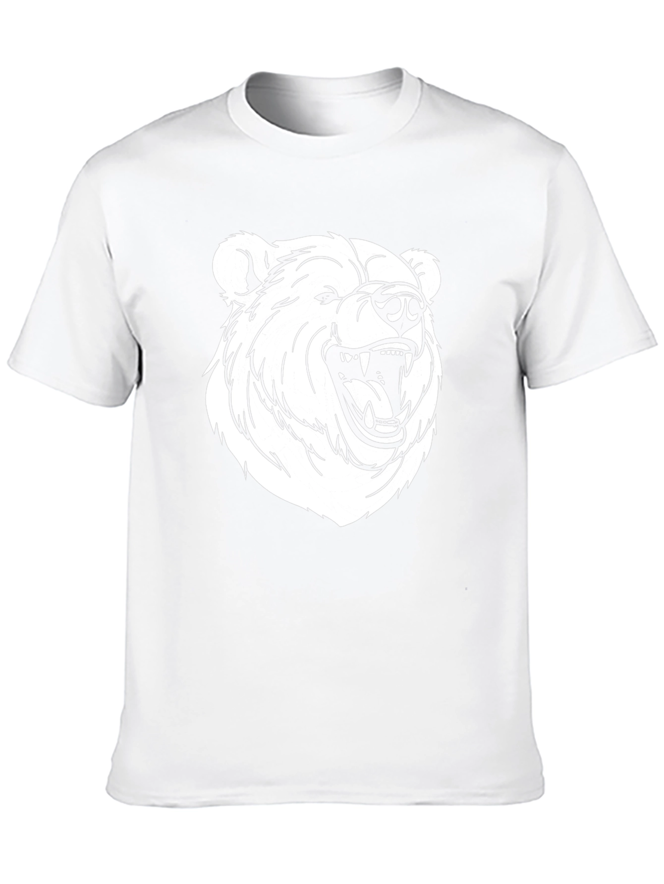 Black T-Shirt with Bear Graphic
