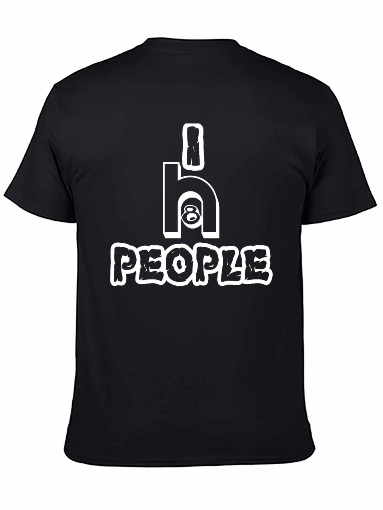 Hi8 People Graphic T-Shirt - Bold Black Tee