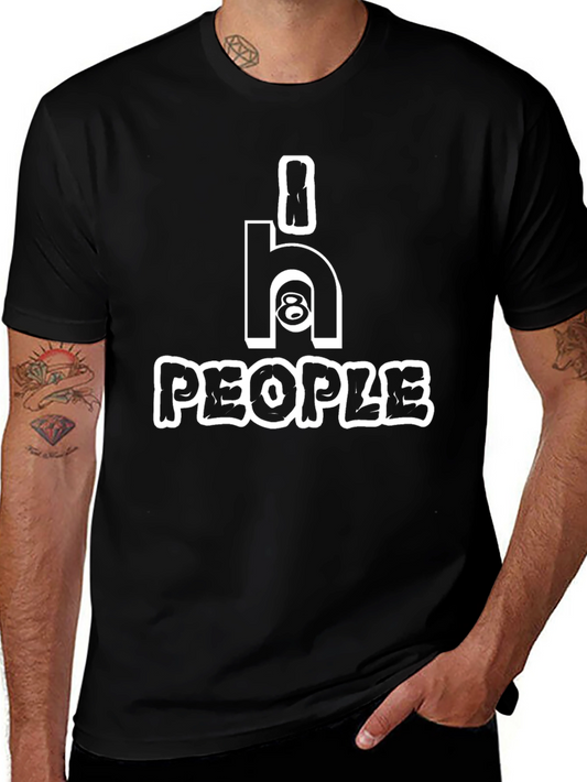 Hi8 People Graphic T-Shirt - Bold Black Tee