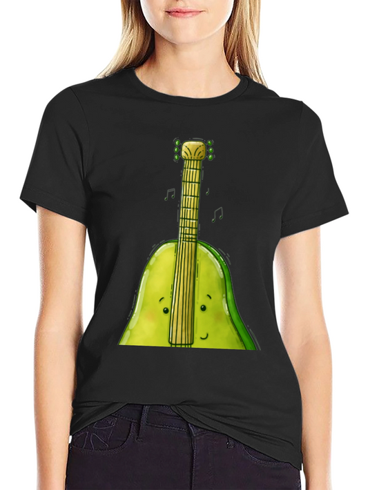Funny Avocado Guitar T-Shirt - Music Lover Tee