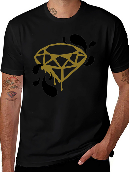 Diamond Drip Graphic Tee - Modern Streetwear