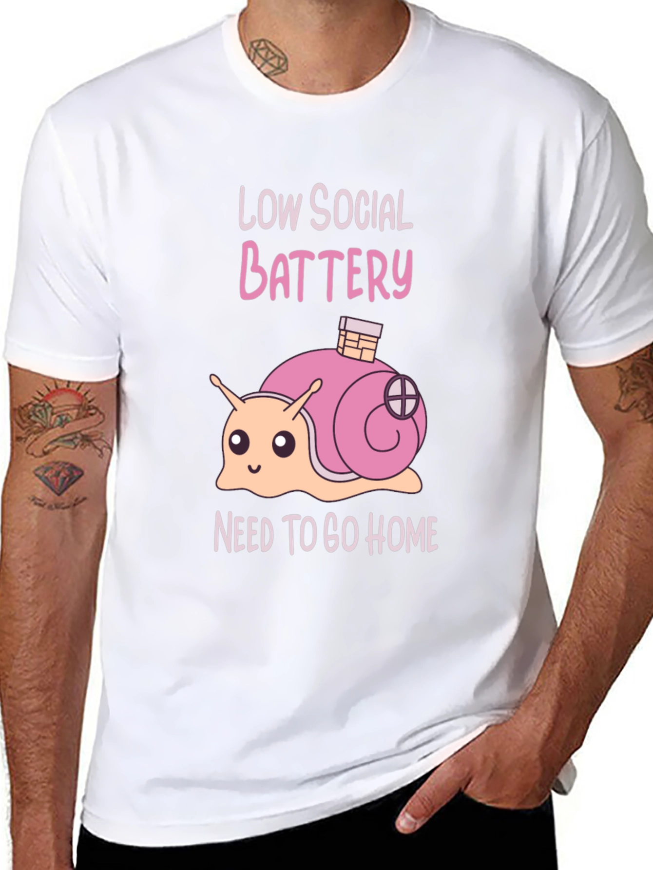 Low Social Battery Snail Graphic Tee