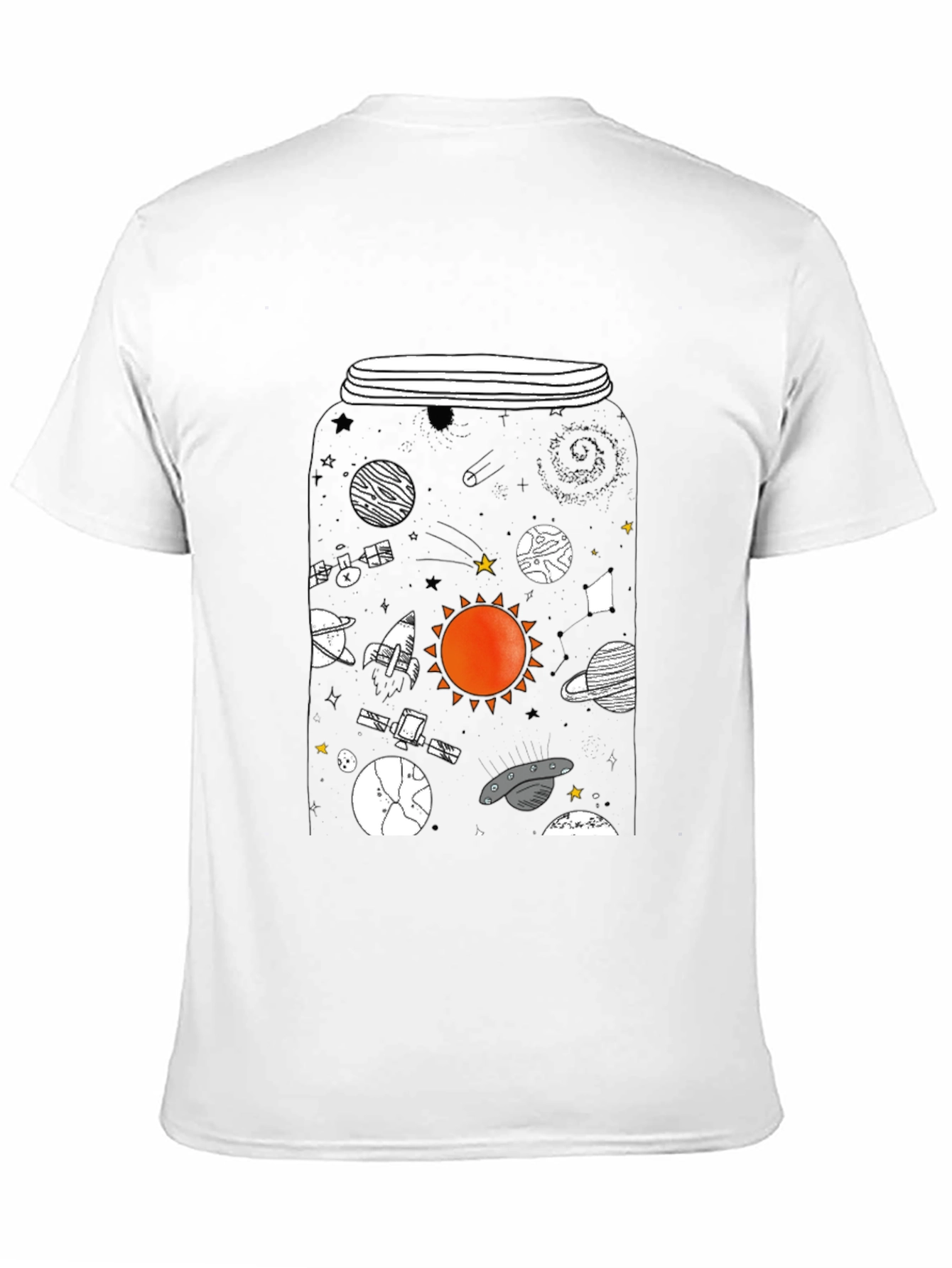 Cosmic Jar Graphic Tee - Unique Space Design