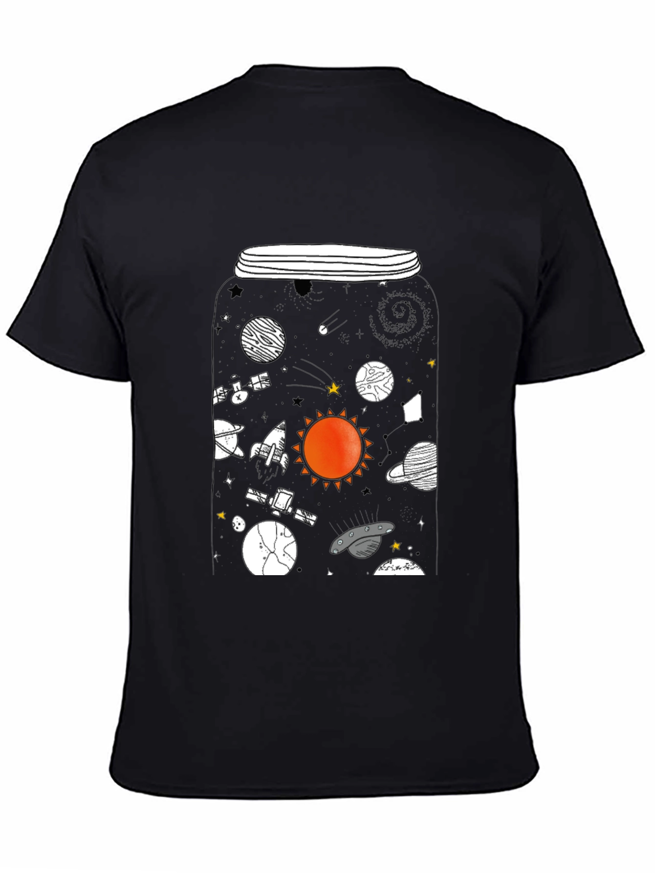 Cosmic Jar Graphic Tee - Unique Space Design