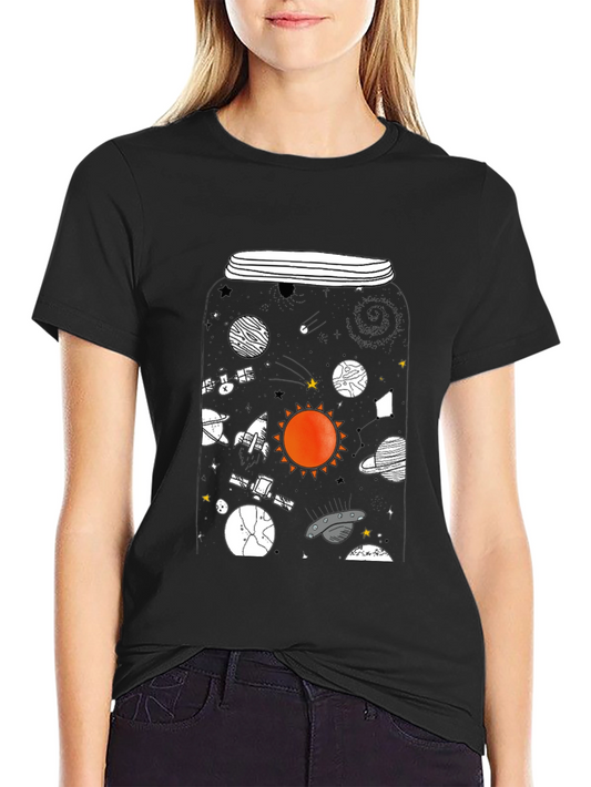 Cosmic Jar Graphic Tee - Unique Space Design
