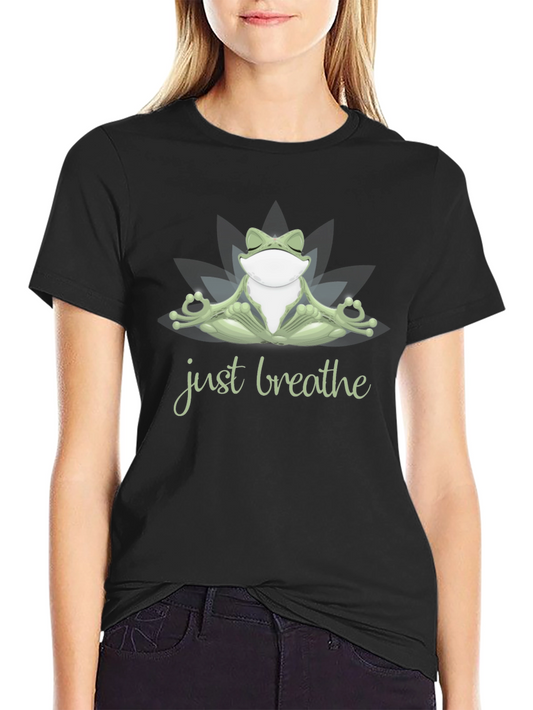 Meditating Frog T-Shirt - Just Breathe