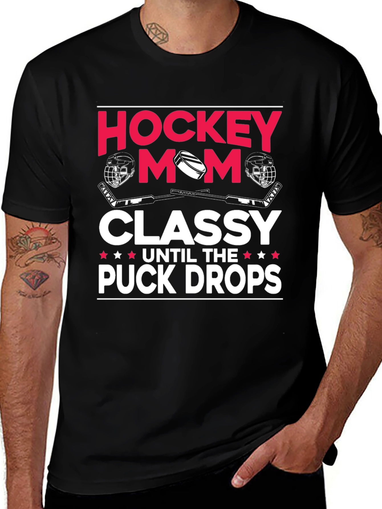 Hockey Mom Classy Until The Puck Drops T-Shirt