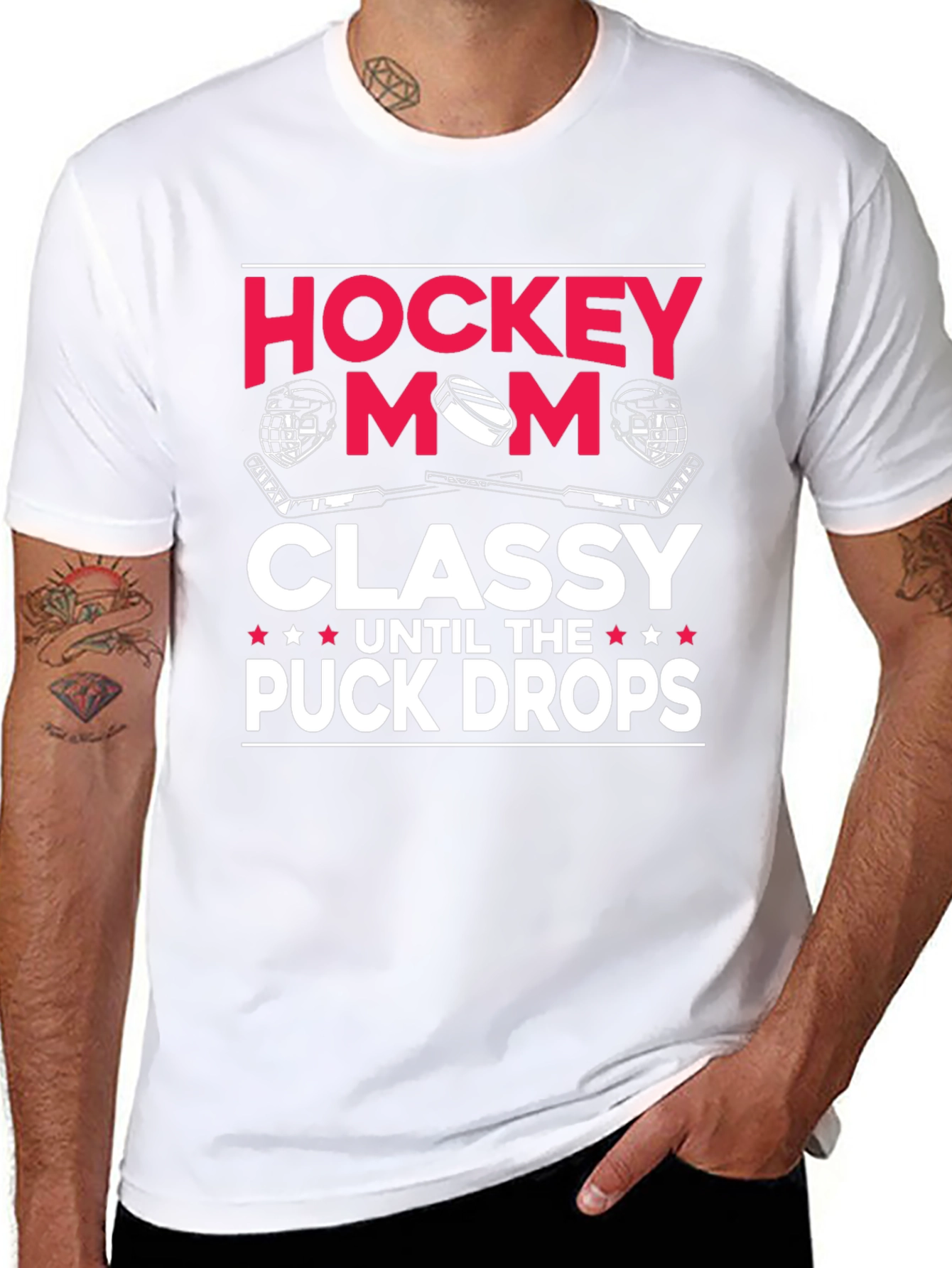 Hockey Mom Classy Until The Puck Drops T-Shirt