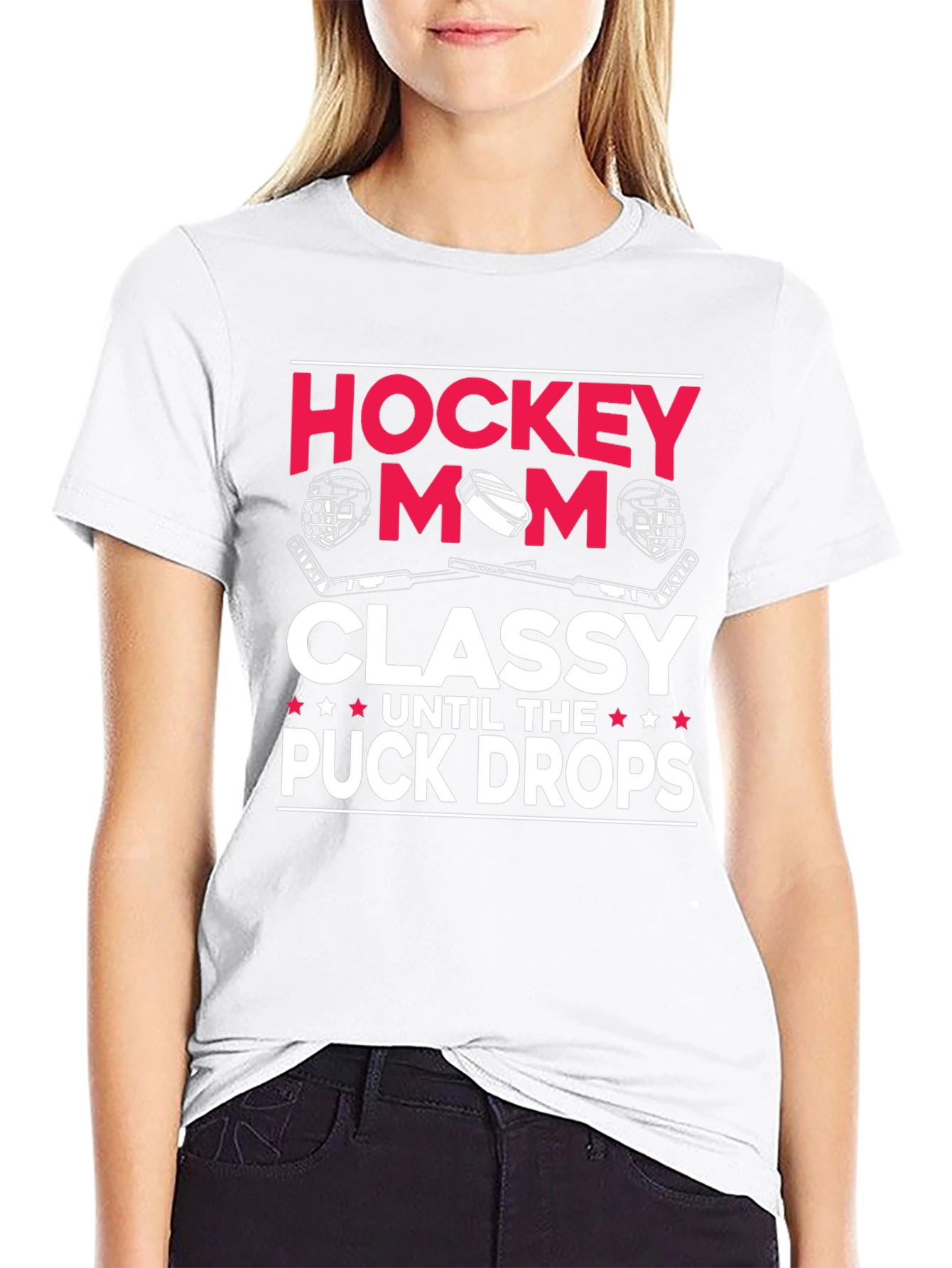 Hockey Mom Classy Until The Puck Drops T-Shirt