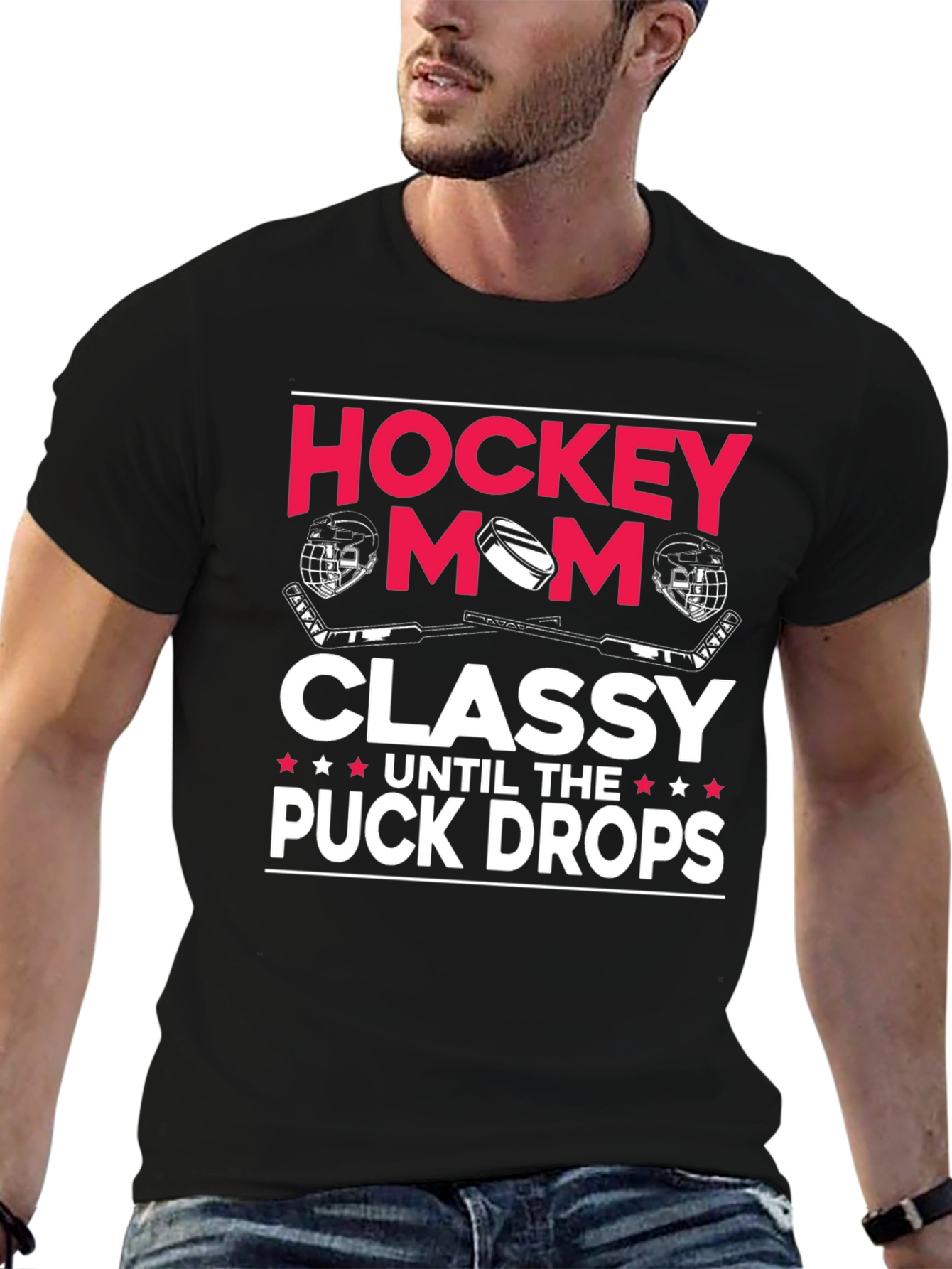 Hockey Mom Classy Until The Puck Drops T-Shirt