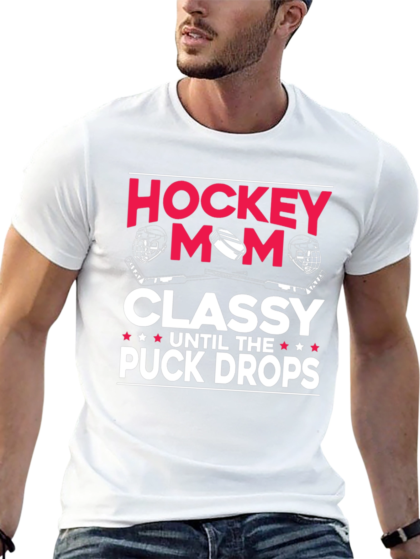 Hockey Mom Classy Until The Puck Drops T-Shirt